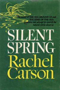 Silent Spring cover, book by Rachel Carson, published by Houghton Mifflin 1962